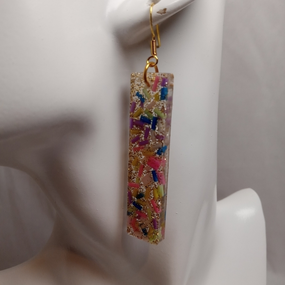 Colorful Sprinkle Earrings - Picture 3 of 5